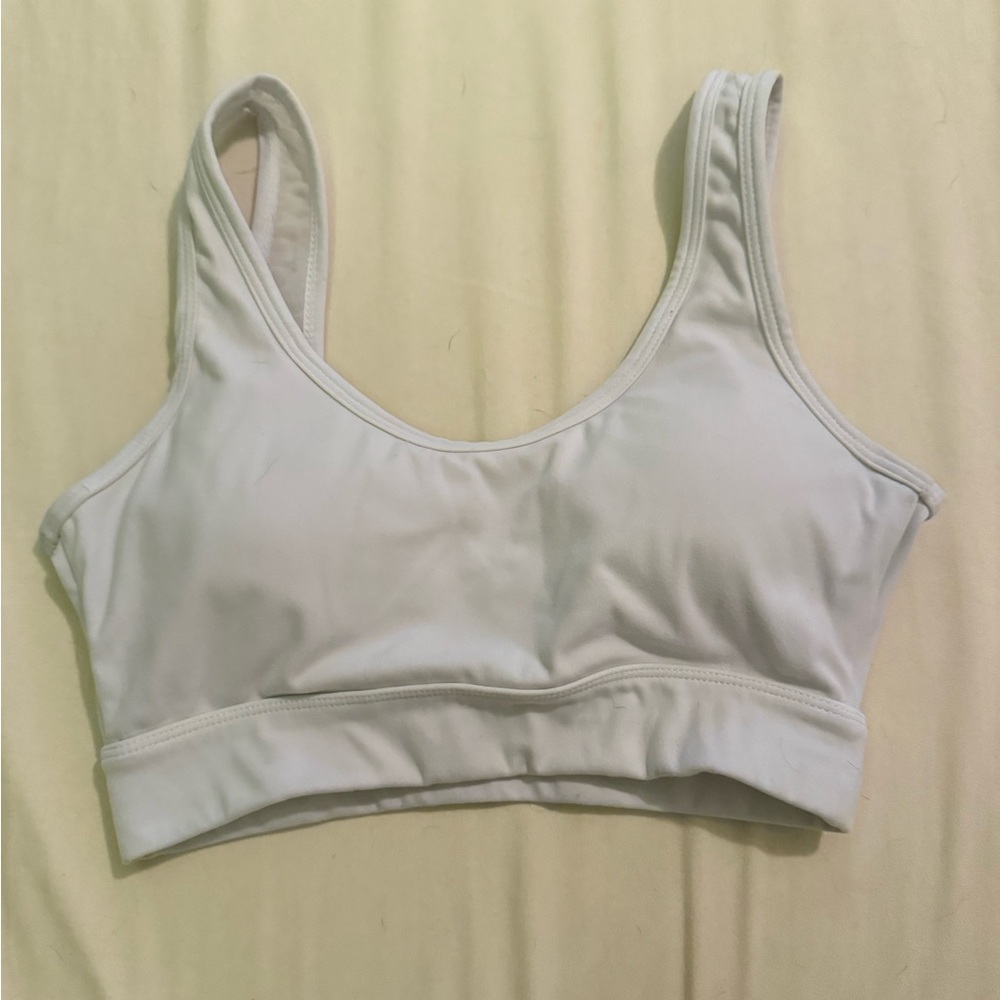 Women's White Sports Bra